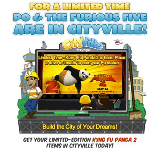 "Kung Fu Panda 2" in CityVille