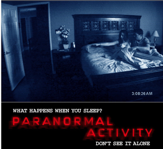 "Paranormal Activity" poster.