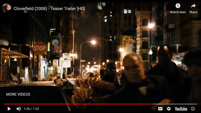"Cloverfield" trailer screen grab.