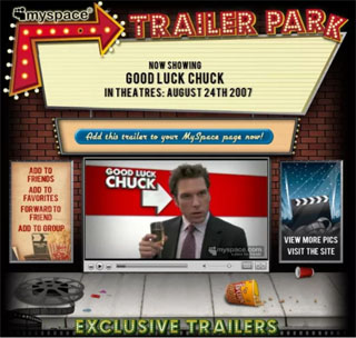 MySpace Trailer Park screen shot.