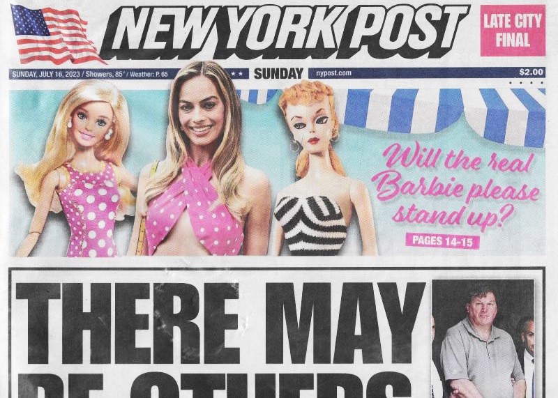 Newspaper promotes Barbie