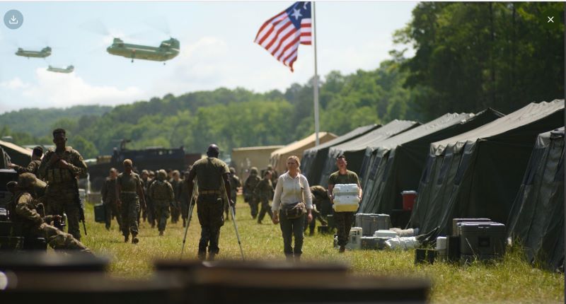 'Civil War' military camp.