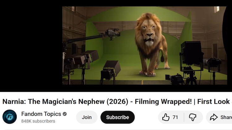 lion filming fantasy movie